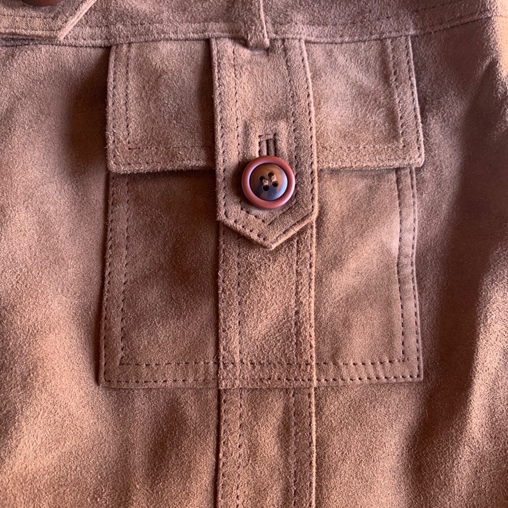 Vintage Vakko Brown Suede Skirt